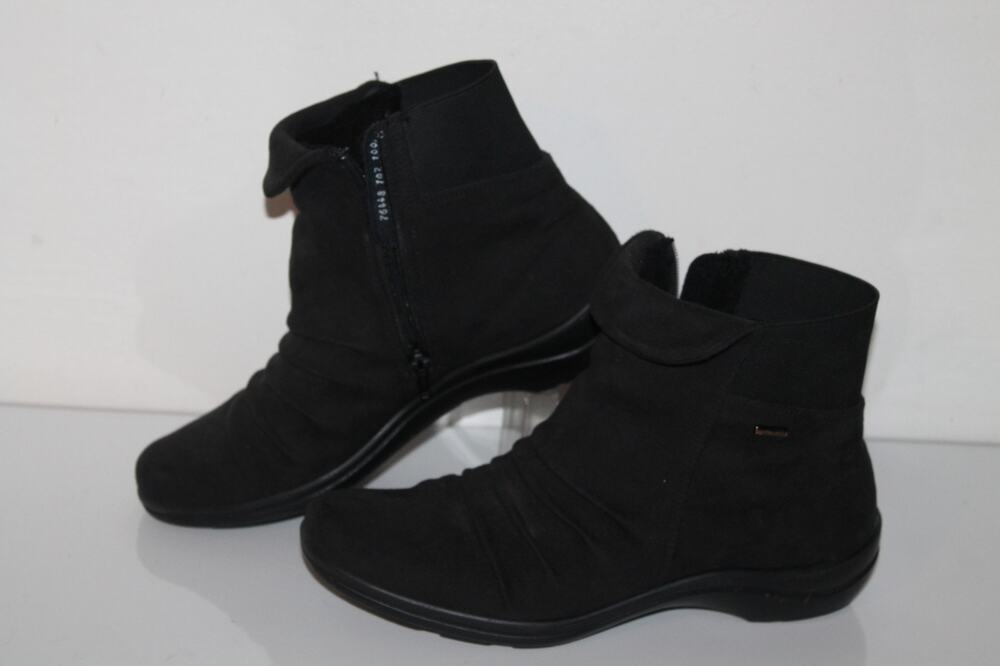 ROMIKA Cassie 48 Ankle Boots, 76448, Black, Suede LEA, WP, Womens Size 9.5,EU 41